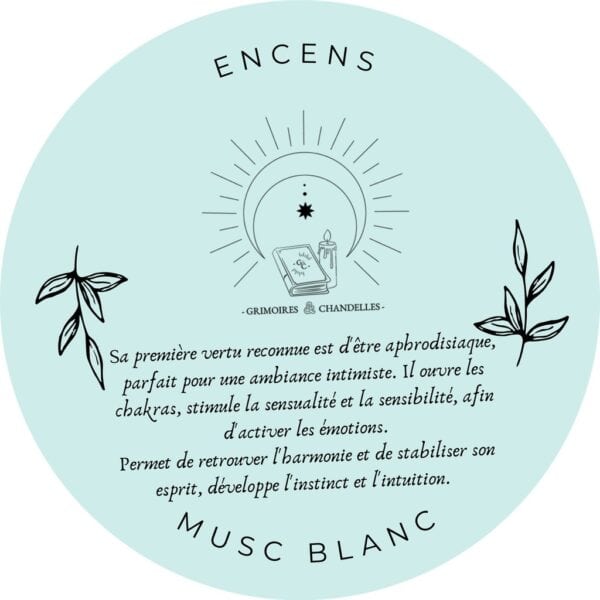 Encens 50ml MUSC BLANC – Image 3
